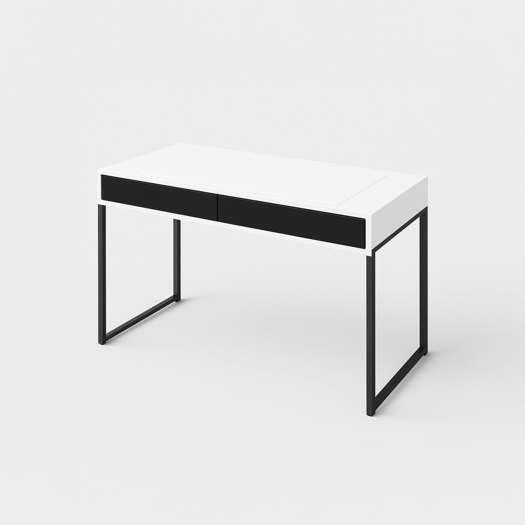 [FURN_0096] Prilagodljiva miza (Bela, Jeklo)